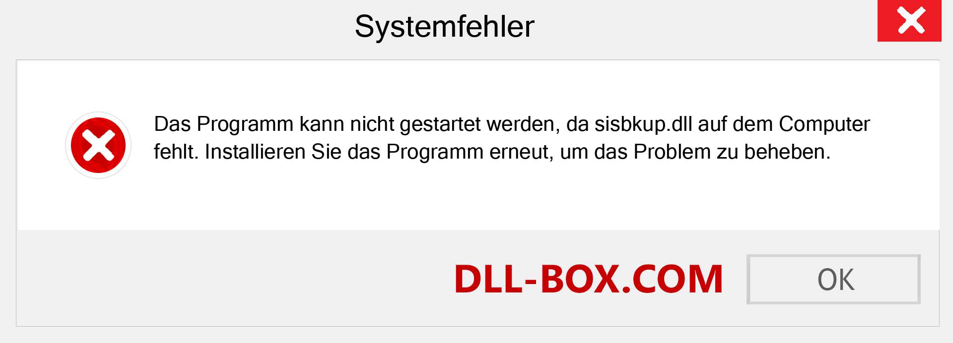 sisbkup.dll-Datei fehlt?. Download für Windows 7, 8, 10 - Fix sisbkup dll Missing Error unter Windows, Fotos, Bildern