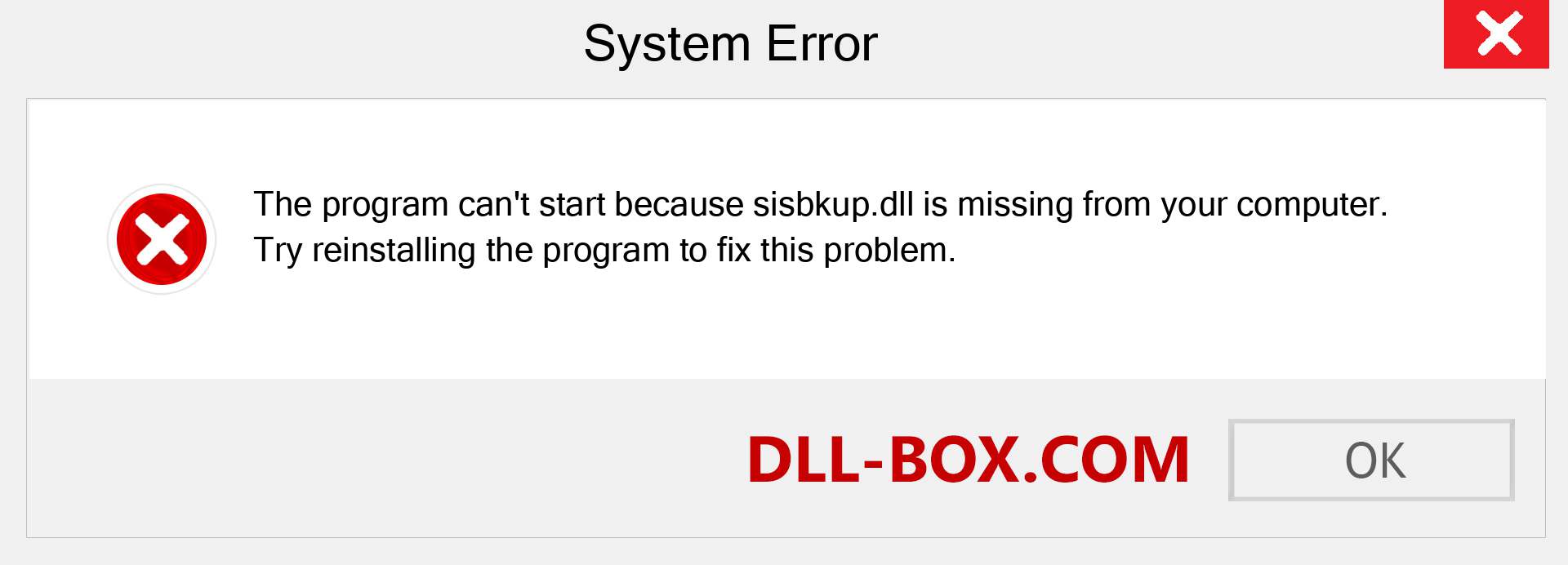  sisbkup.dll file is missing?. Download for Windows 7, 8, 10 - Fix  sisbkup dll Missing Error on Windows, photos, images